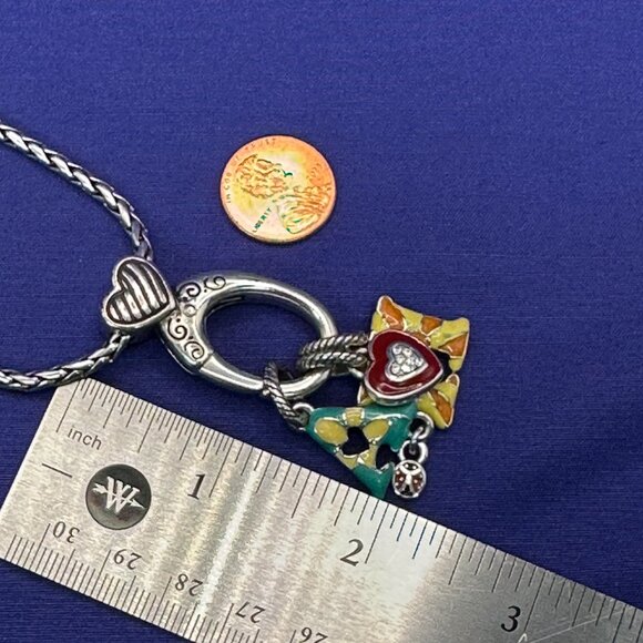 Brighton ABC Hook Charm Necklace w/Heart Charm & Initial Charms - Picture 3 of 13